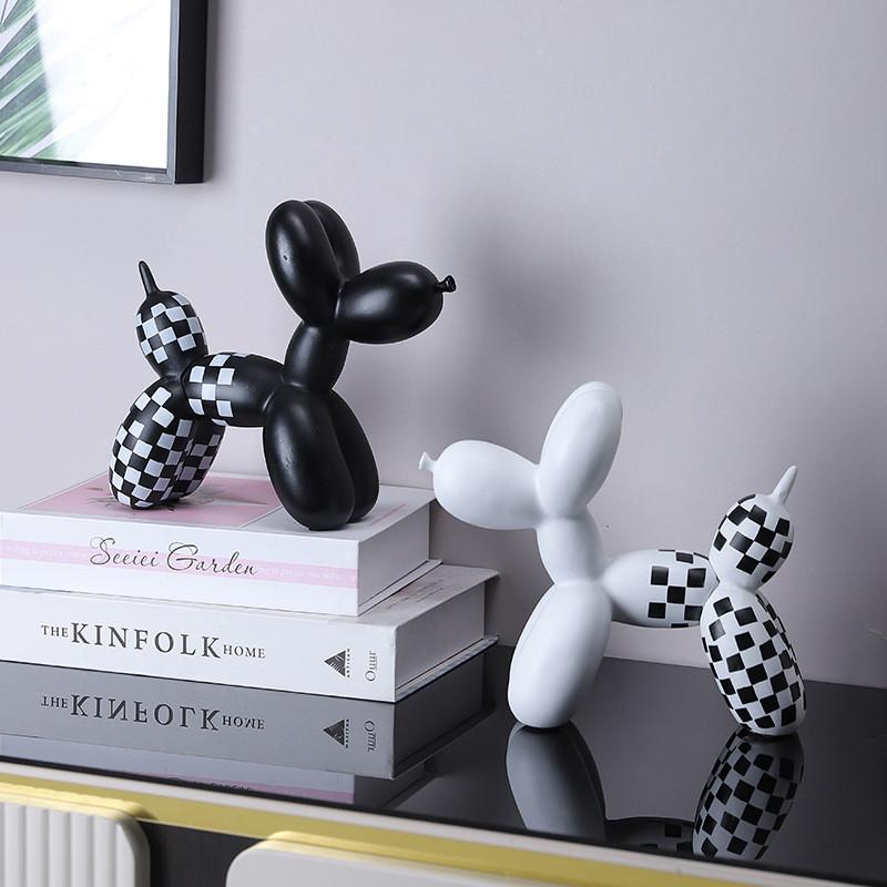 Balloon Contemporary Dog Resin Statue For Living Room Bar Table Decorations