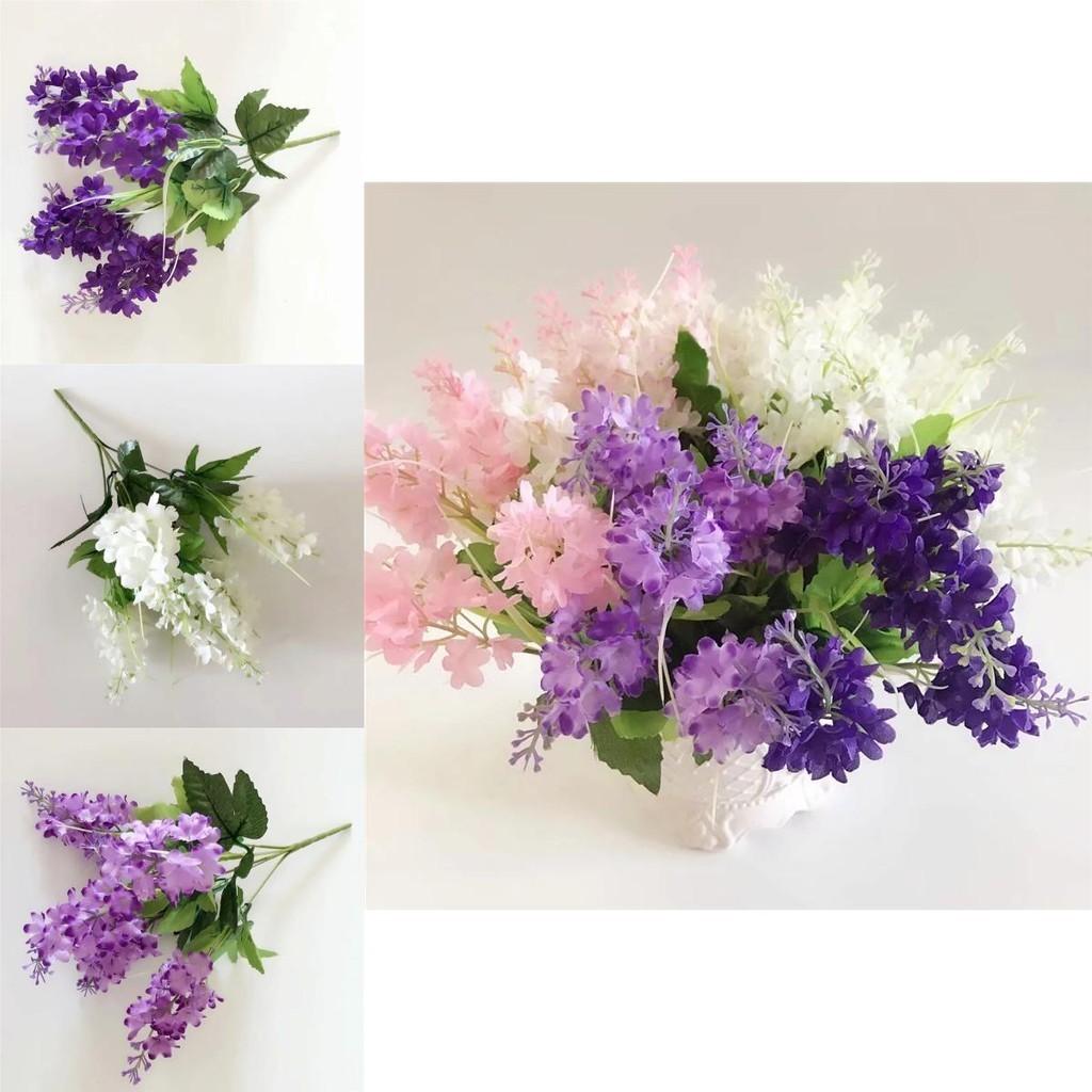Lifelike 5 Heads Artificial Hyacinth Fake Silk Flowers Bouquet Ideal For Party Decorations