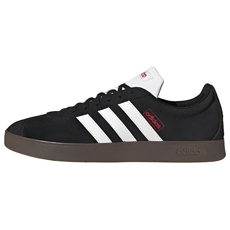 Adidas VL Court 2.0 Lifestyle Synthetic Leather Cushioning Low-Top Skate Shoes Unisex Sneakers Black White HQ1801