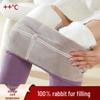 Women's High-Waisted Fur-Lined Pants with Knee Pads – Warm Slim Fit for Winter