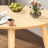 Household Small Apartment Dining Table, Simple Round Kitchen Table, Nordic Style Food Table, with Smooth Surface, 4 Wood Legs