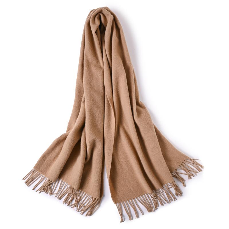 Pure Wool Scarf Winter Men and Women Senior Couple Grey Scarf Shawl Gift Boyfriend Birthday Gift