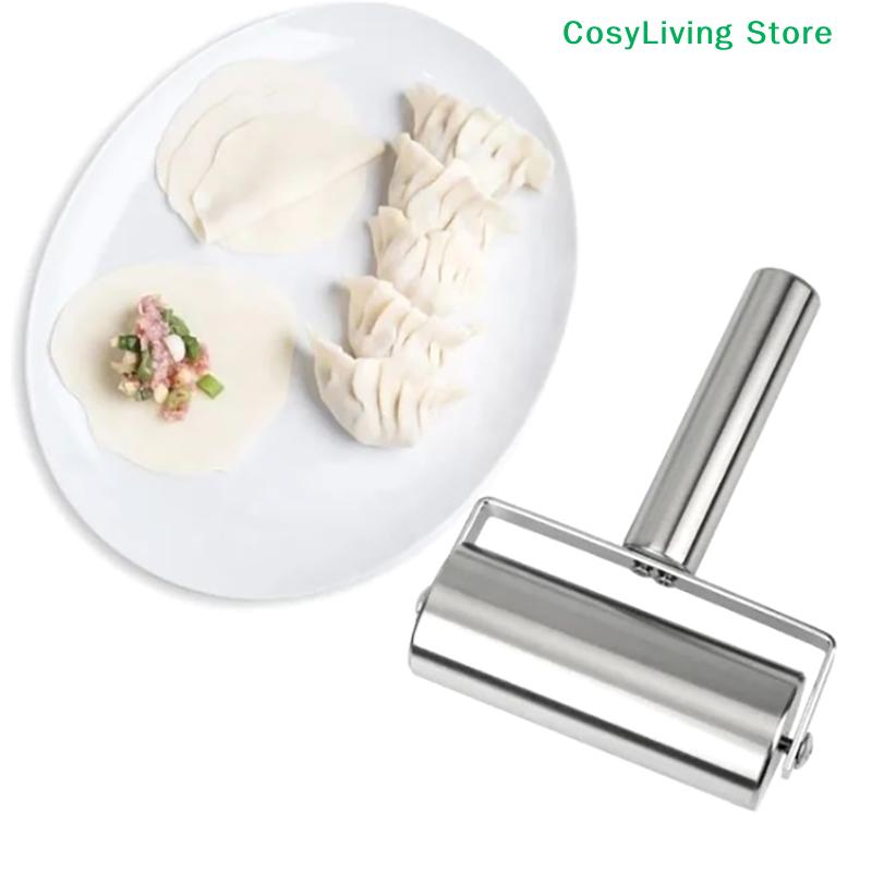 Double Head Rolling Pin Non-stick Dough Pastry Roller Noodles Pizza Pies Baking Tools Stainless Steel Kitchen Dumplings Machine