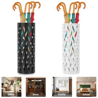 Metal Umbrella Stand Hollowed Umbrella Rack Decorative Umbrella Holder Bin Multipurpose Walking Sticks Holder for Indoor