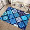 Mandala Pattern Carpet In Vibrant Blue Tones for Home Decoration Suitable for Use As an Anti-slip for Living Room Bedroom Sofas