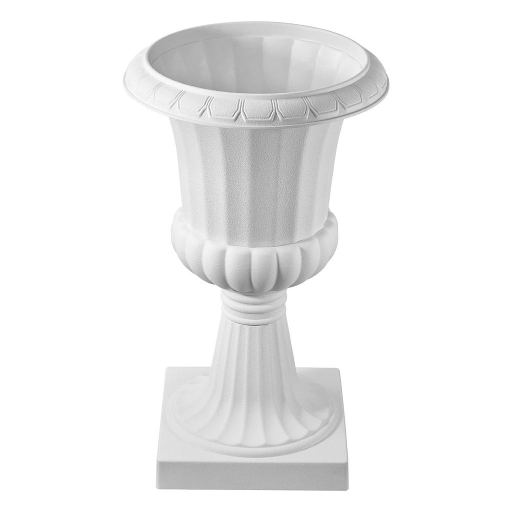 Plastic Urn Planters, 40 X 67 Cm, 2 Pack White Classic Flower Pots Front Porch Planters, Indoor & Outdoor Vase for Wedding, Party, Event, Home, Stage,