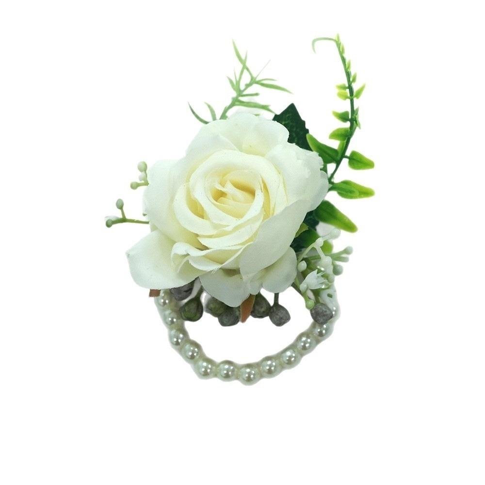 

Exquisite Wedding Accessories Elegant Wrist Corsage Bracelet Boutonniere Flowers Formal Wrist Flower