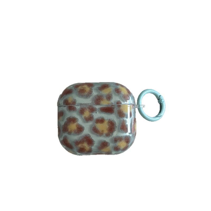 Simple Transparent Blue Brown Leopard Print AirPods 1 Generation Bluetooth Headset Case for AirPods 1 Generation Pro1