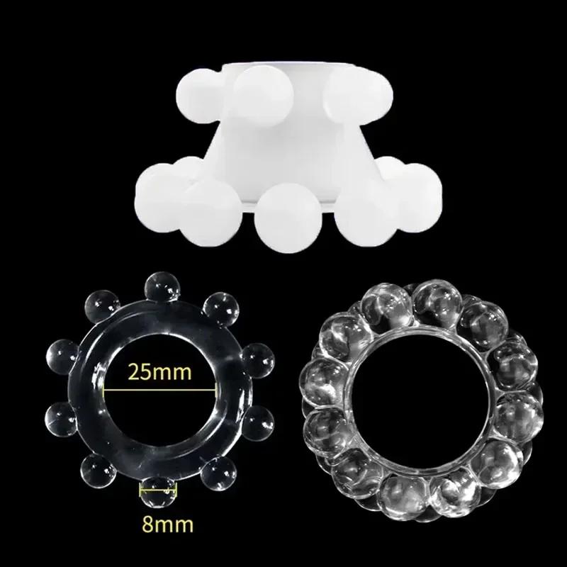 3pcs/set Penis Ring Enhance Dick Erection Delayed Ejaculation Cock Enlargement Lasting Semen Lock Ring Adult Sex Toys