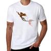 Swimming With The Fishes A Brown Mermaid Racing Rose Gold Fish Tshirt Retro Style Print Casual Top
