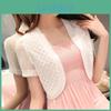 Bolero Summer Black White Women Short Sleeve Shrugs Lace Bolero Bridal Cape Evening Formal Party Dress Cape Shawls And Wraps