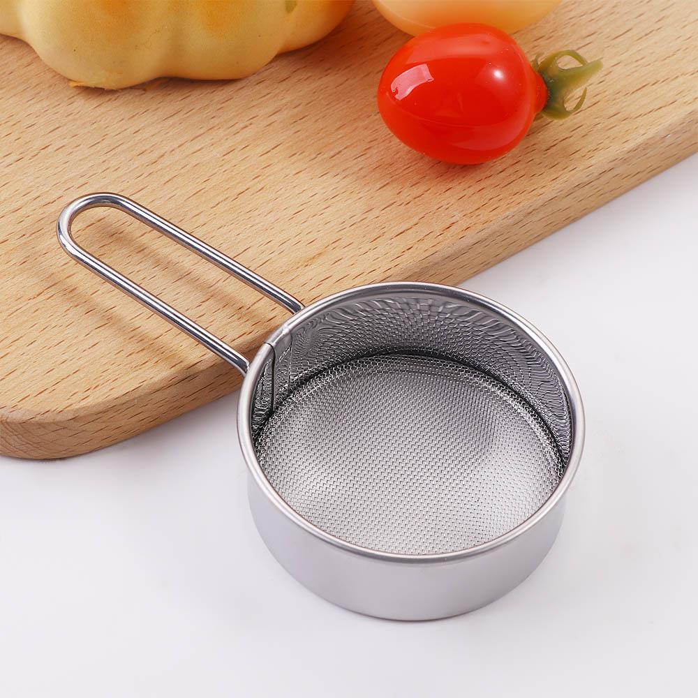 Handheld Baking Fine Mesh Colander Stainless Steel Powder Sieve Filter Spoon Flour Sifter Sifting Tool