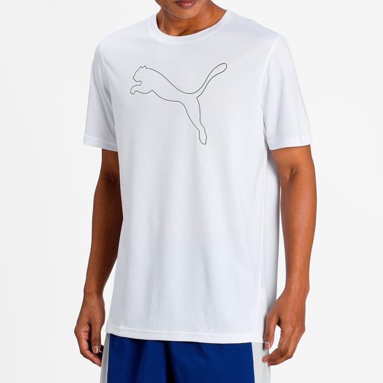 Puma Running Training Crew Neck Short Sleeve T-Shirt Men Tops White 520315-02