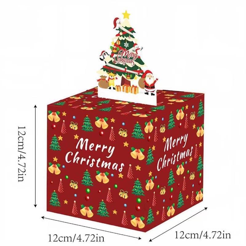 Christmas Themed Draw Money Gift Box Santa Claus Christmas Tree Creative Surprise Box Holiday Party Gift