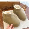 Thick-soled heightening mini snow boots for women's winter new thickened warm bread cotton shoes non-slip cotton