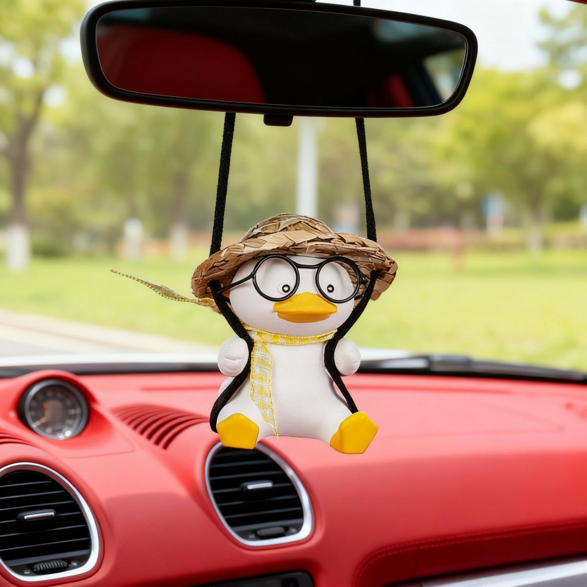 

Car pendant swing glasses duck car pendant pendant ornaments car aromatherapy rearview mirror pendant