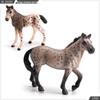 Cross-Border Children's Horse Farm Playset with Pinto Horse, Worker, Fence, Tools, Haystack, and Scene Decoration