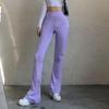 Streetwear Solide Jogginghose Trainingsanzug frauen Sport Hosen 2022 Hohe Taille Flare Hosen Mode Dünne Lange Hosen Y2k Capris