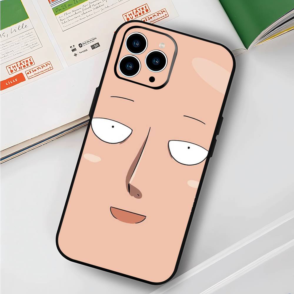 One P-Punch Man Saitama For Iphone 17 Air 16 Pro Max 15 14 13 Full Cover Anti-Shock  MagSafe Cover