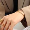 Marka 18K Gold-Plated Titanium Steel French Hollow Clavicle & Bracelet Set - Non-fading Minimalist Jewelry