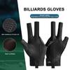 Open Finger Billiard Pool Gloves Adjustable Sticker Polyester Billiard Gloves Smooth Soft Portable Reusable Training Accessories