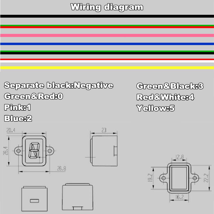 Motorcycle Red LED Digital Gear Indicator 0-5 Level Neutral Display Waterproof