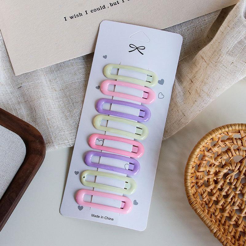 Dopaminfarbene Haarspangen: Süßes Stern- & Herz-BB-Clip-Set für Mädchen & Frauen