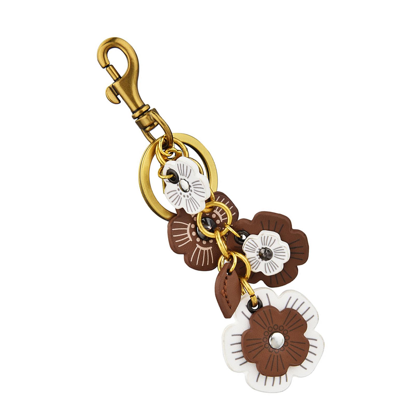 

Ретро Элегантный Брелок с Цветком Шарм для Сумки Брелок для Ключей от Машины Аксессуар для Мобильного Телефона Текстура из ПУ и Сплава Подходит для Женщин