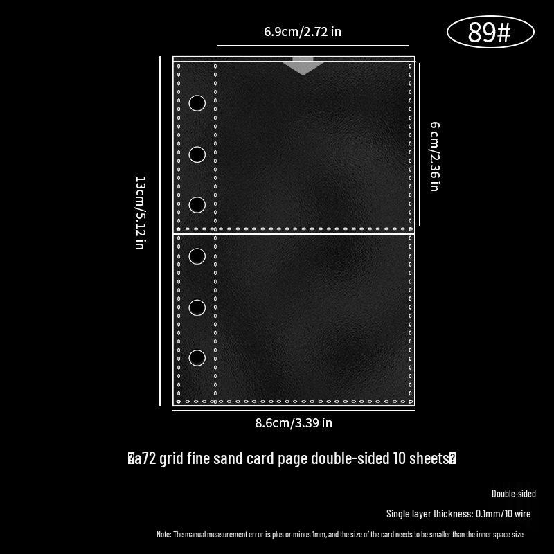 A4/A5 HD Transparent 4-Pocket Refill Pages for Star Cards - Thickened Inserts for 3-Inch Photo Card Albums