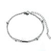 Dreamtimes 26 Alphabet Letter Charm Bracelet Silver Color Chain Initial Bracelets For Women Jewelry Adjustable Birthday Gift