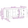 TV Cabinet Grey Sonoma 99 x 34.5 x 47 cm Particleboard