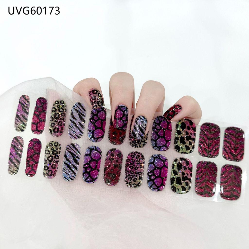 Transparent Nude UV Gel Nail Art Stickers: Semi-Cured, Semi-Baked Manicure Sheets