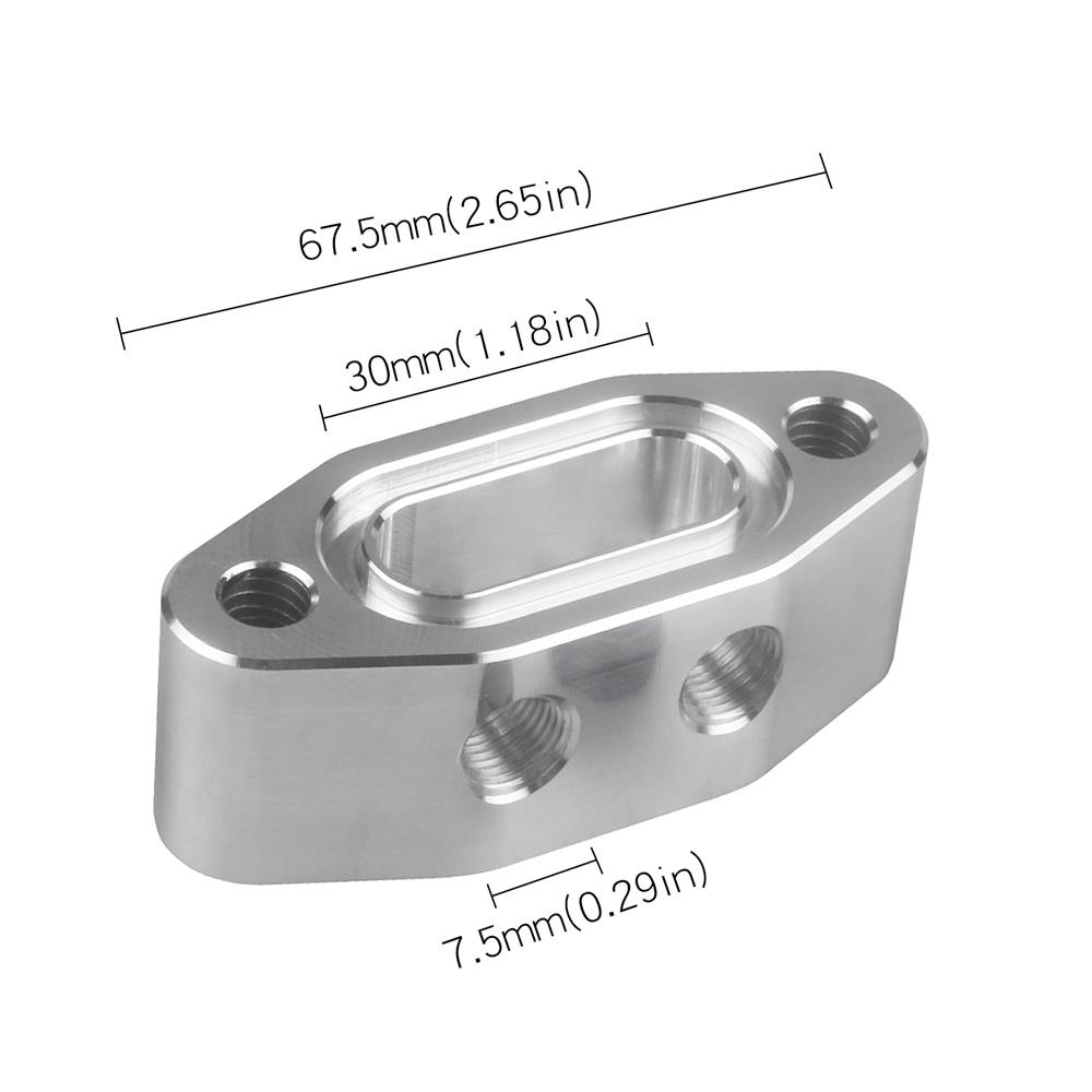 1 Set of Aluminum Alloy Oil Feed Line Adapter Plate 1/8" NPT Ports 551533 For LS