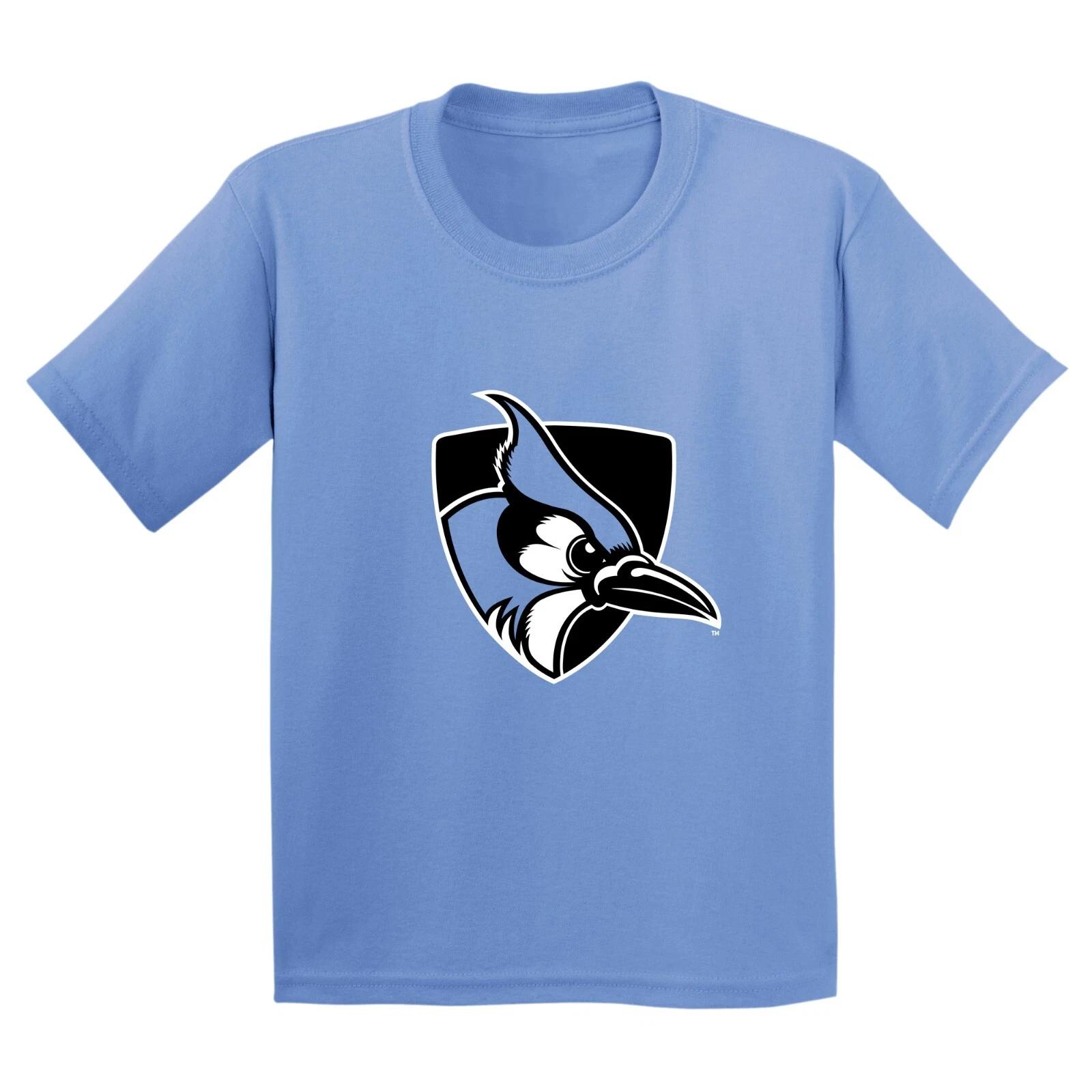 Johns Hopkins Blue Jays Primary Logo Youth T-Shirt - Carolina Blue M