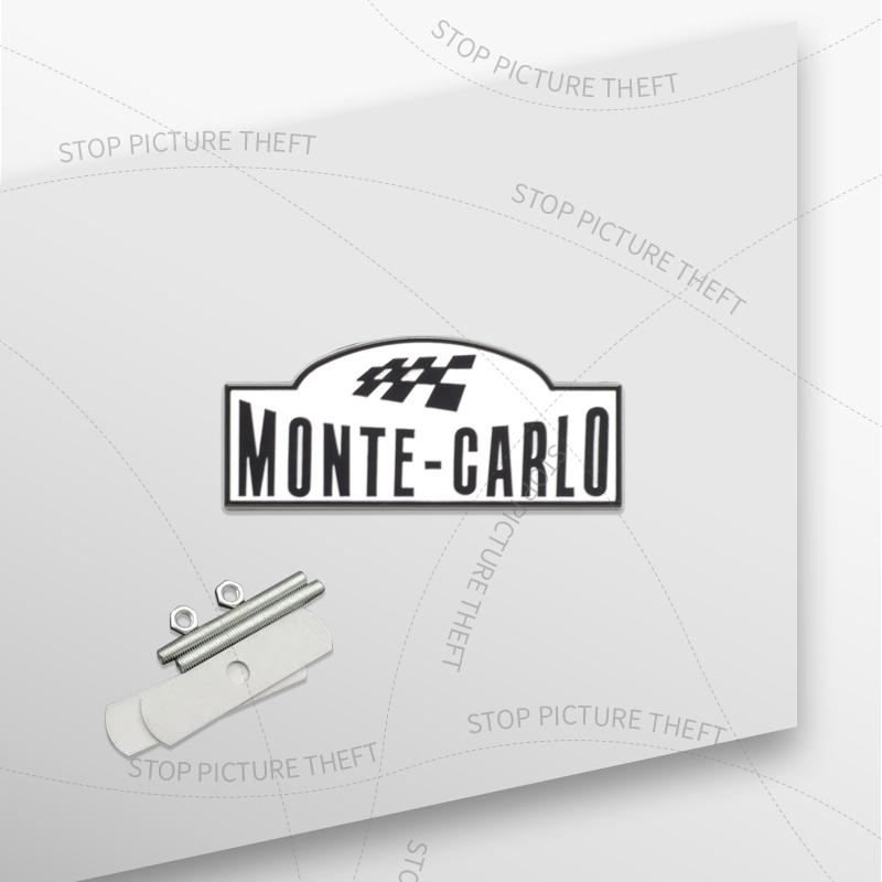 1Pc 3D Metal Monte Carlo Logo Grille Emblem Badge Car Rear Tail Bumper Trunk Sticker For Octavia Fabia Kodiaq Yeti Superb