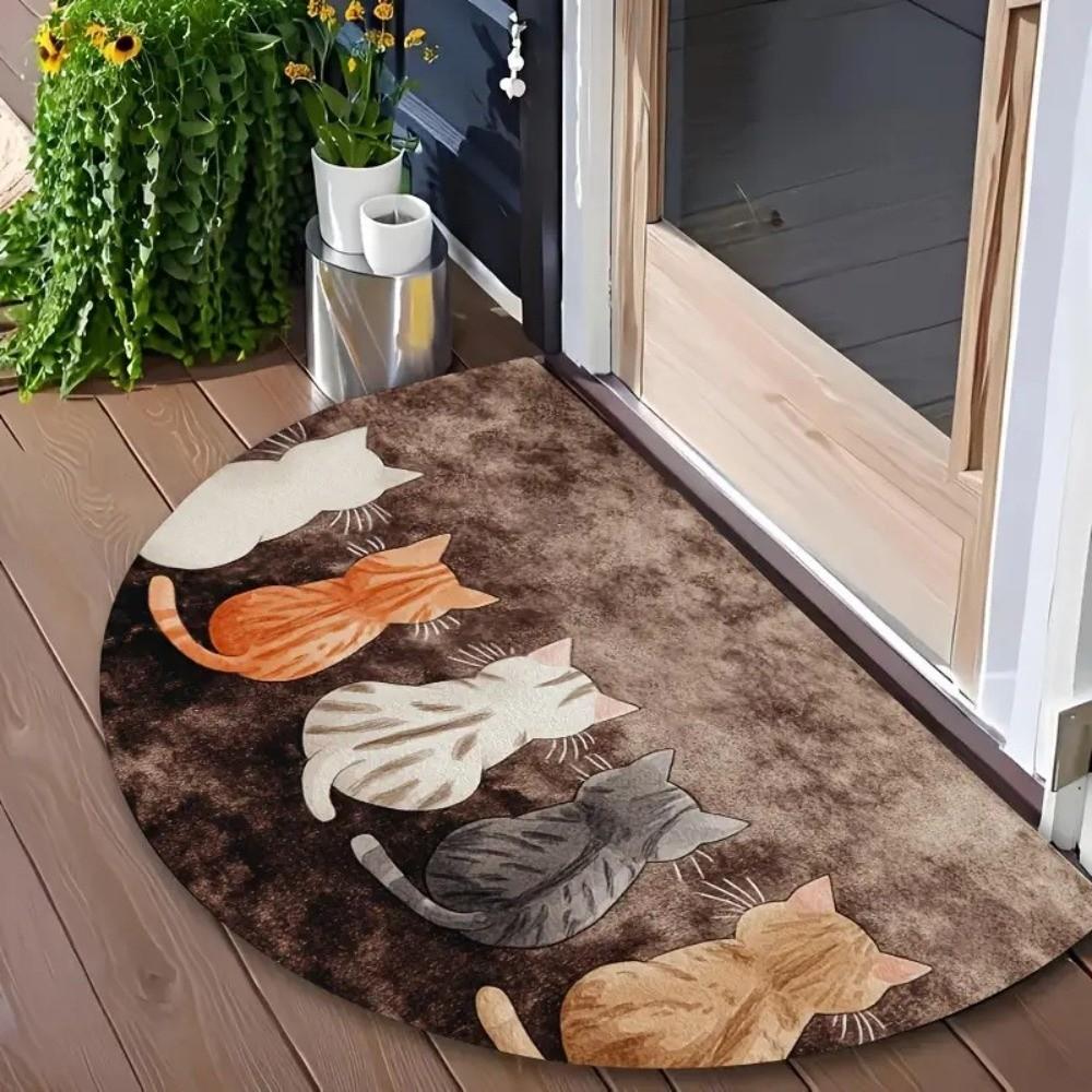 Dog Cat Absorbent Mat Cartoon Animal Cat Floor Mat Creative Bathroom Mat  Kitchen
