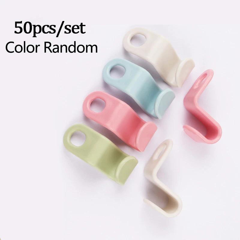 10-100pcs- Wardrobe Hanger Hooks Multifunction Cascading Plastic Bedroom Wardrobe Storage Space Saving Coat Hook