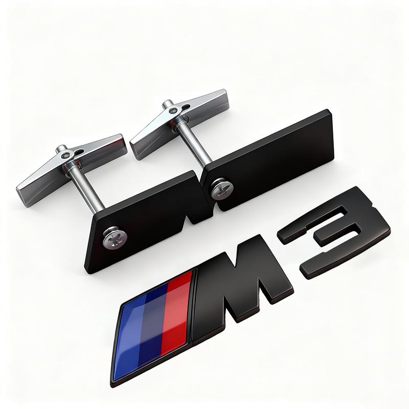 Car Front Grille M Badge Emblem Decoration Accessories Sticker For BMW M E46 E90 E60 F30 F10 E39 E36 F20 G30 G20 E87 E92 E91 E30 pdzr82
