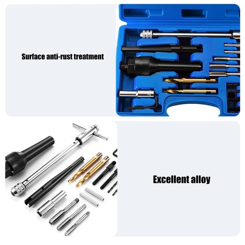 סט כלי תחזוקה מלא למצת חימום מוקדם עם נרתיק אחסון כלי להסרת מצת גלם תאימות אוניברסלית לרכב