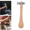 High Carbon Steel   Point Hammer with Ergonomic Wooden Handle,   Round Head Hand Tool for Home Jewelry Hammering