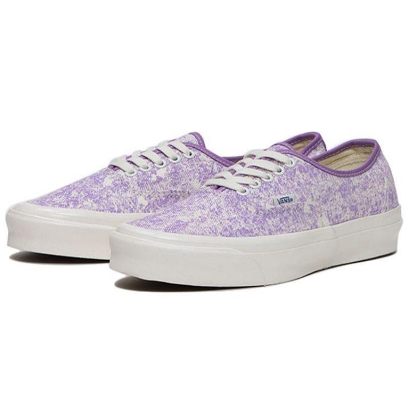 Vans Authentic Lx unisex acid wash canvas stylish lightweight durable low-top skate shoes lavender VN0A4BV94IA