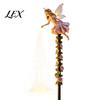 Fairy Tale Patio Accessories Sprinkling Magic Dust Solar Garden Light, Outdoor Front Yard Whimsical Backyard Lighting Decor Statue with LED