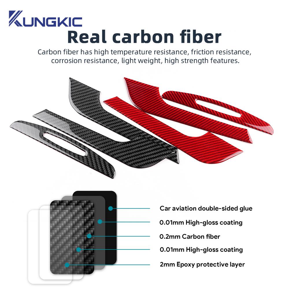 For Chrysler 300 300C 2011 2012 2013 2014 Real Soft Carbon Fiber Sticker LHD RHD Car Central Control Cup Panel Accessories