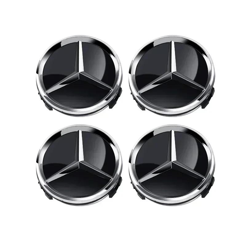 4pcs 60mm Car wheel Hub Cap Emblem badge  Mercedes Benz C180 E300 GLC W163 W166 W167 W204 W205 W212 W213 X253 W117 W176 W164