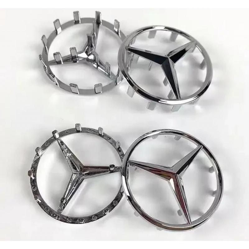 YEW1 Top Quality 52mm 57mm Steering Wheel Center Badge Star Logo Car Emblem with 18 Pins for Mercedes Benz C CLA CLS GLC GLE GLS E