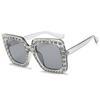 New Fashion  Luxury Designer Rhinestone Sunglasses ladies Square Oversized Shades Glasses Diamond Vintage Party Sunglasses