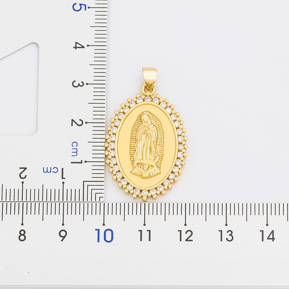 Nidin New Arrival 10 Styles Copper CZ Virgin Mary Necklaces For Women Men Crystal Necklace Long Chain Catholic Jewelry Gifts