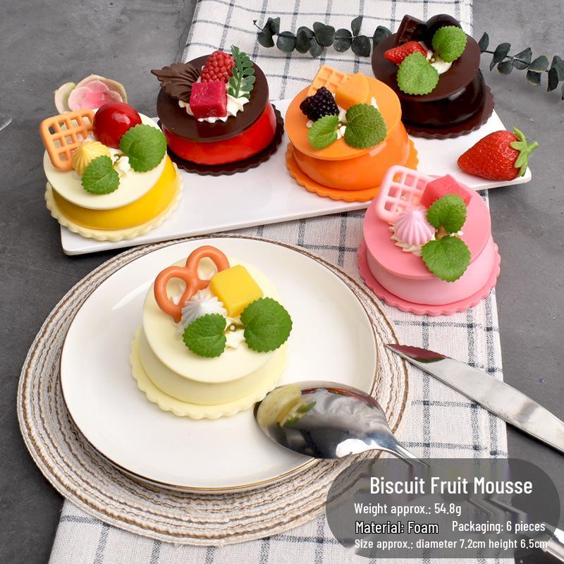 Fake Fruit Cake Toy: Squeeze Toy & Baking Display Prop for Kids