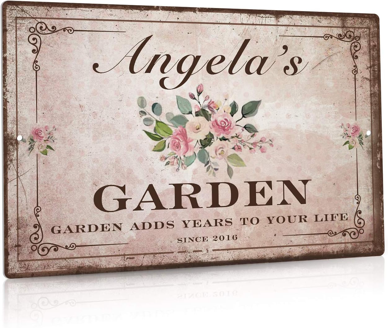 

Putuo Decor Personalized Garden Metal Sign Aluminum Indoor Or Outdoor UseCustom Gifts for Gardeners (DZTZ)aluminum 20x30cm（7.8x11.8inch）