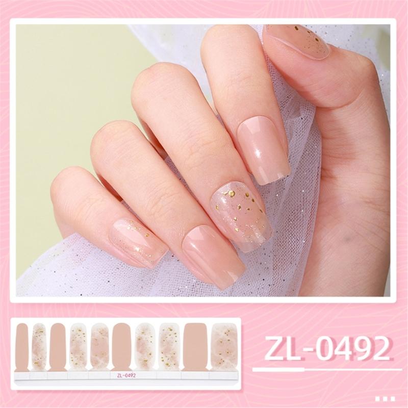 1 Sheet Nail Stickers Nail Strips Self-Adhesive DIY Nail Art Perfect for Nail Enthusiasts and Professional Manicurists